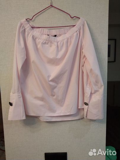 Блузка,рубашка, розовая,100% хлопок