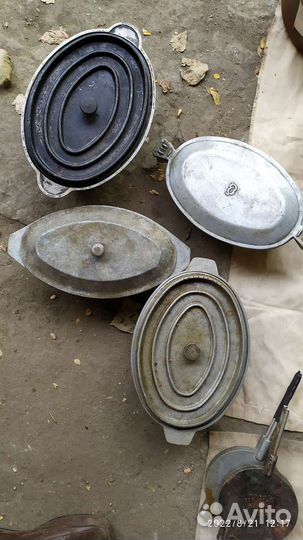 Сковороды чугунные, утятницы СССР