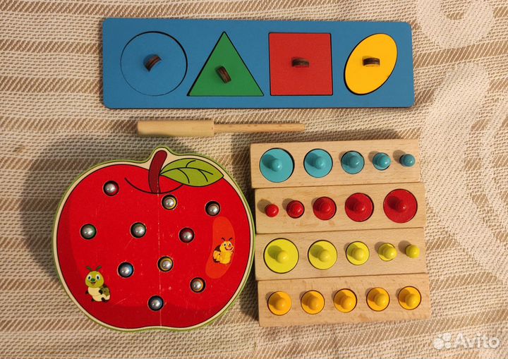 Развивающие деревянные игры пакетом от 8 месяцев