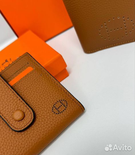 Кошелек натуральная кожа hermes