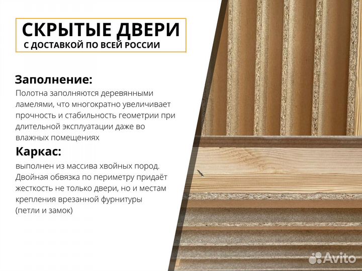 Межкомнатная дверь скрытого монтажа