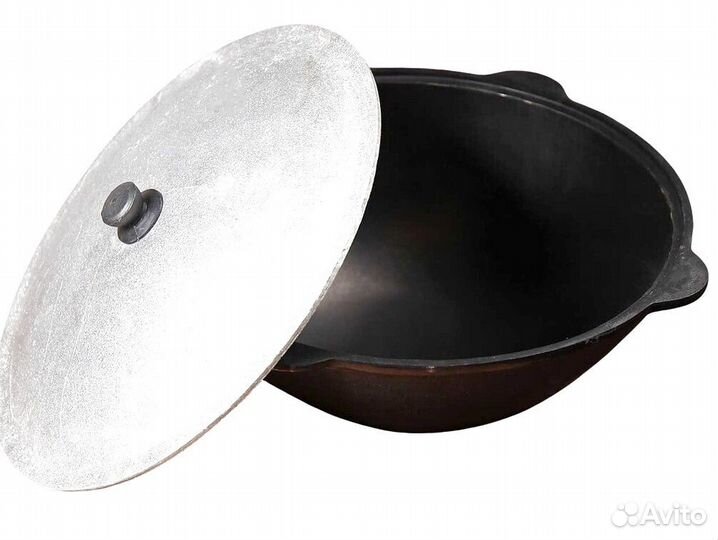 Казан Узбекский 12л чугун+крышка в подарок