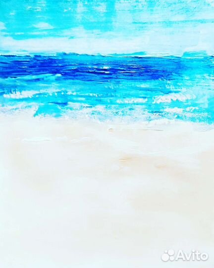 Картина абстракция морской пейзаж