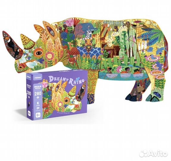 Пазл mideer Мечтательный носорог (новый)