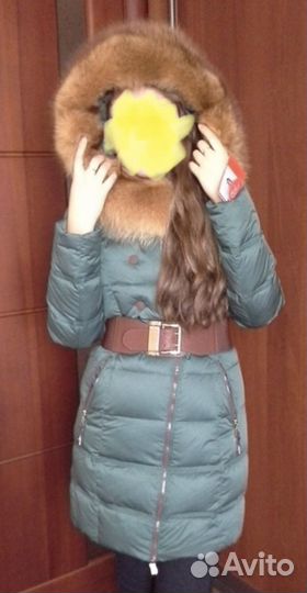 Пуховик женский натуральный мех