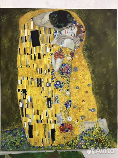 Картина маслом на холсте Поцелуй