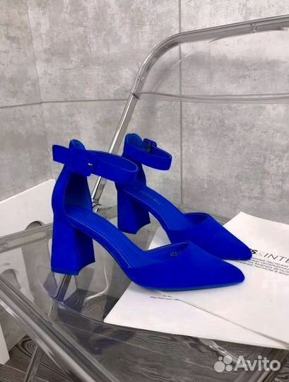 Босоножки туфли новые женские синие 40