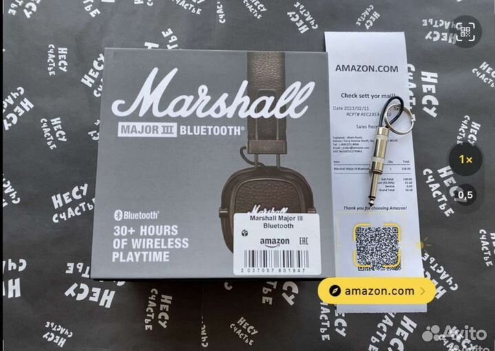 Marshall major 3 коричневые