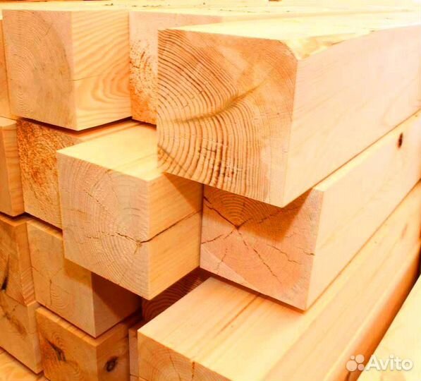 Качественный брус, камерная сушка, сосна, разные с