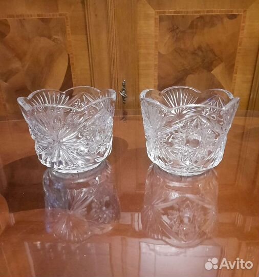 Хрустальные вазы-конфетницы