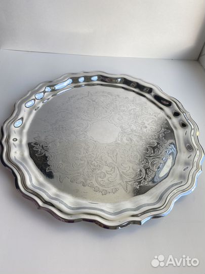 Поднос металлический ажурный большой 80е СССР