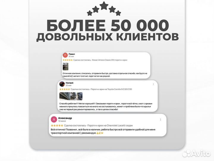 Ремонтные пороги и арки для Mercedes Щербинка