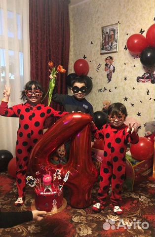 Костюм детский леди бах и супер кот