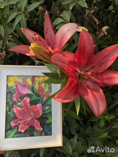 Картина маслом на холсте цветы