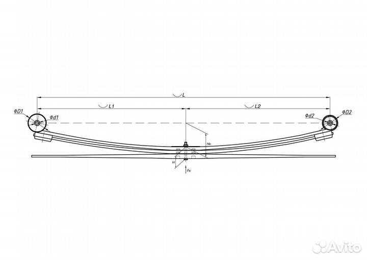 Рессора задняя ford transit двускатные колеса