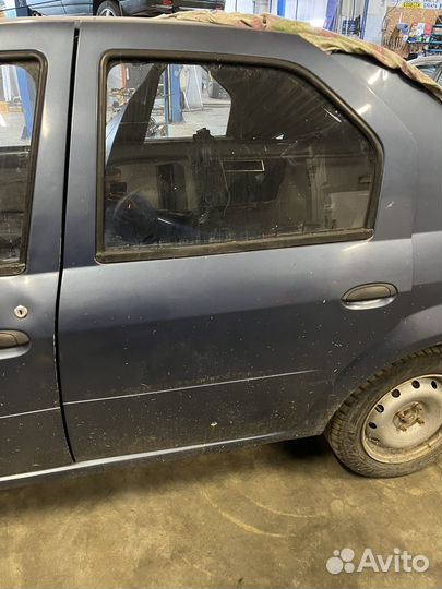 Дверь задняя левая renault logan 1