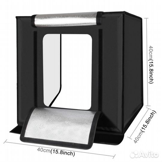 Фотобокс Лайткуб Puluz 40x40x40 см+6 фонов в компл