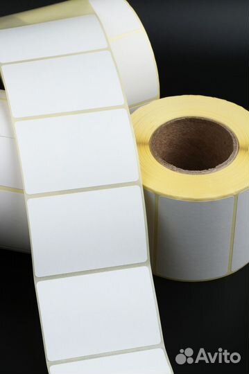 Термоэтикетки 58*40 оптом. 1 упак 12 рулонов