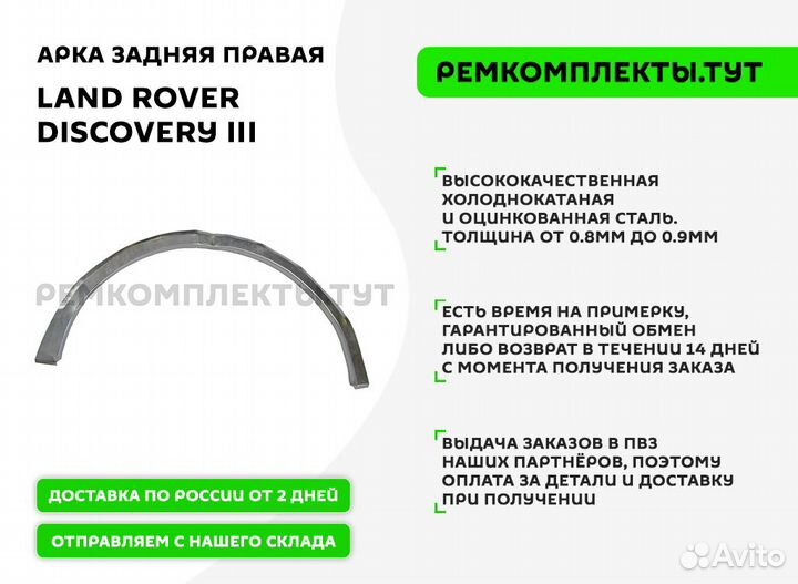 Арка задняя правая Land Rover Discovery 3