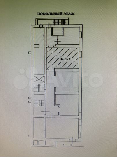Торговое помещение, 42.7 м²