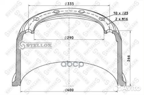 85-00012-SX торм. барабан 400x200/212 H266