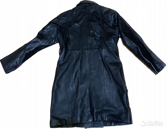 Кожаный плащ женский
