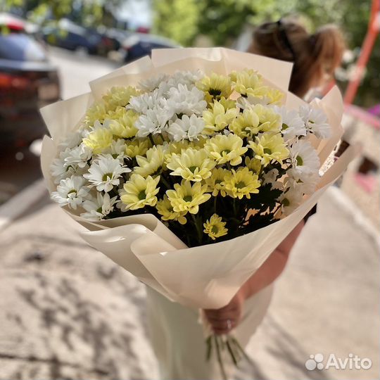 Букеты гиганты из хризантемы
