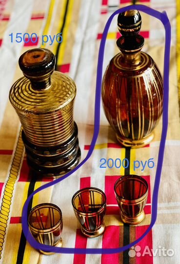 Штоф / графин чешское стекло Богемия