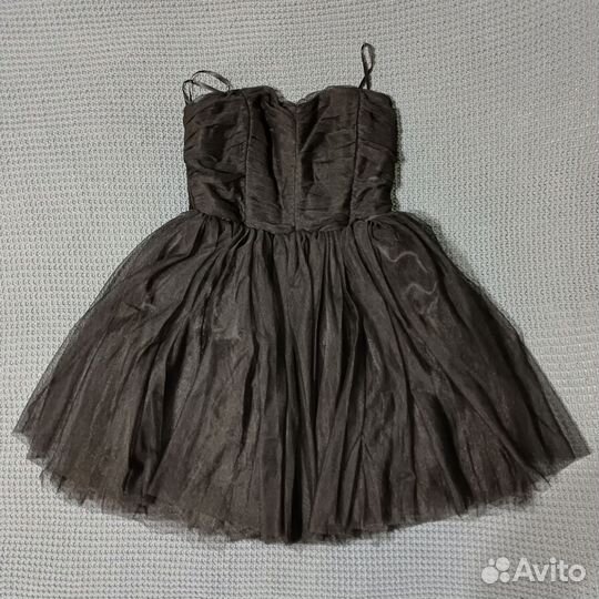 Черное платье пачка мини