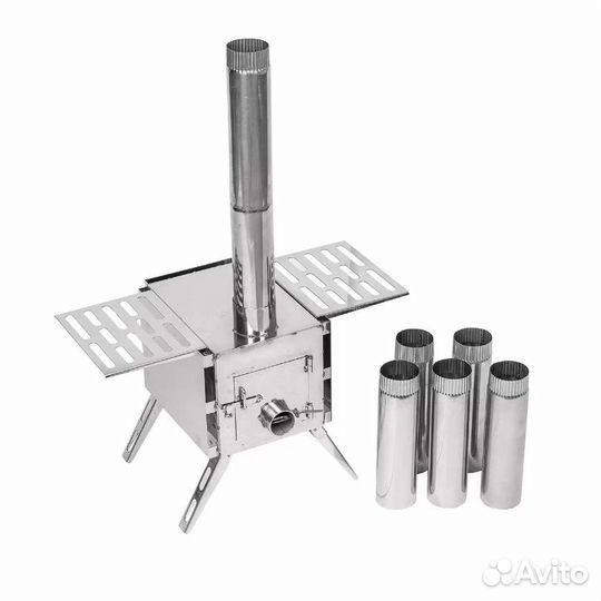 Печь дровяная из нержавеющей стали Helios