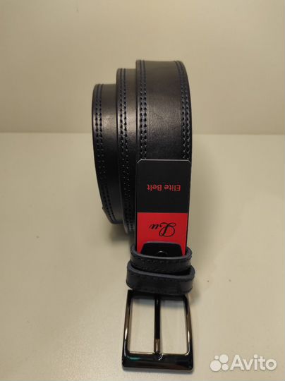 Ремень кожаный тëмно-синий