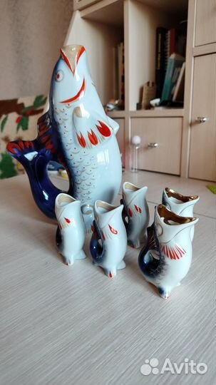 Набор рыба Полонский фарфоровый завод