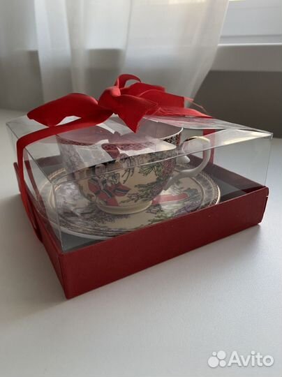 Чайный набор чашка и блюдце