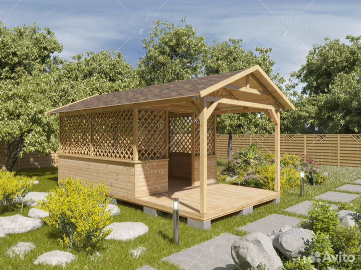 Беседки, пляжные беседки, бунгало, патио