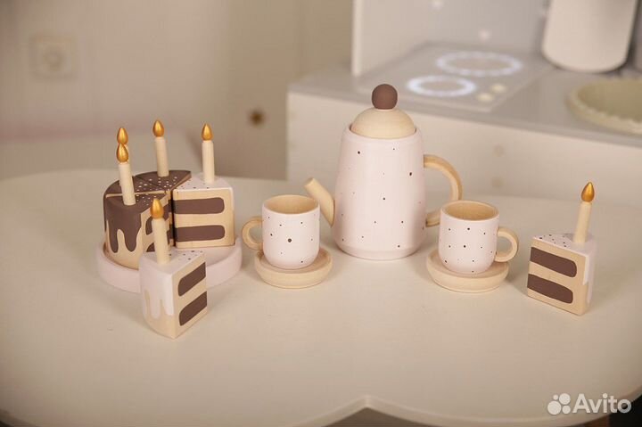 Детская деревянная посуда для игры