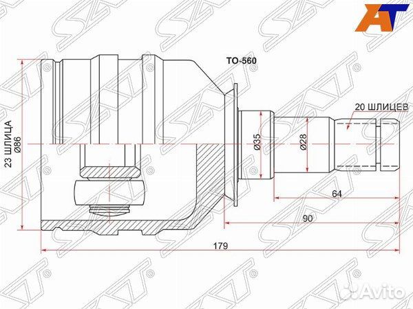 Шрус toyota gaia