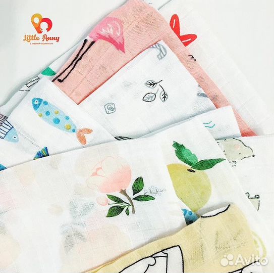 Муслиновые пеленки новые