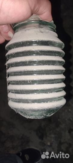 Плафон длинный с резьбой пр-ва СССР. Винтаж