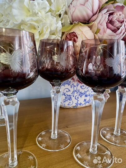 Бокалы/фужеры цветной хрусталь Германия