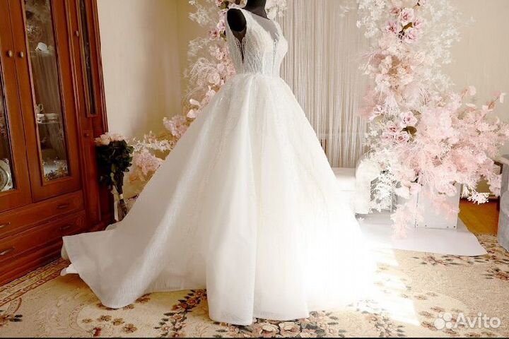 Свадебное платье 40 42 длинное