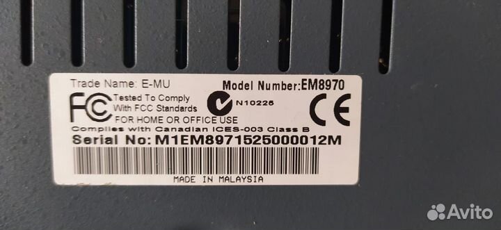 Звуковая карта E-MU 1616 + ноут