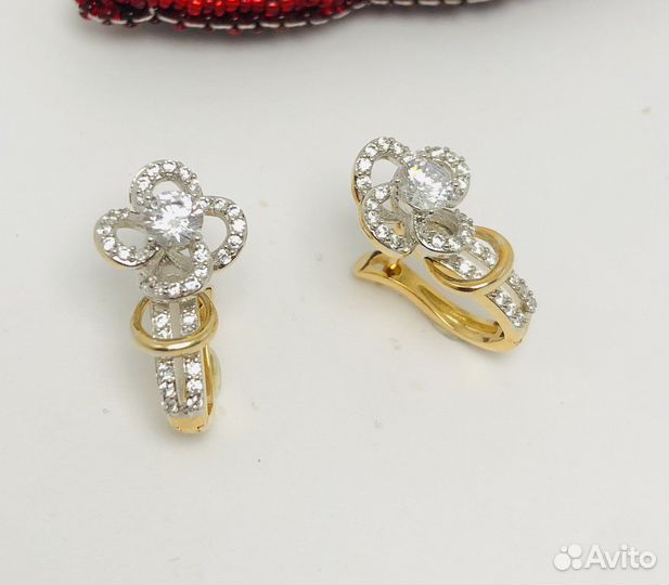 Серьги мед. сплав