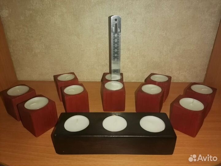 Подсвечники из дерева