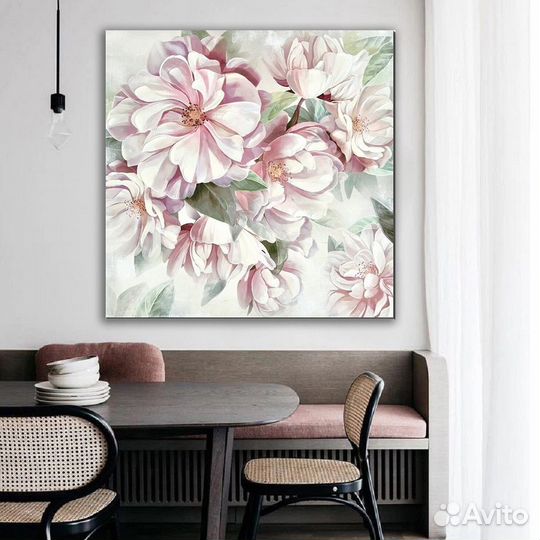Современная картина маслом Пионы на холсте Большие