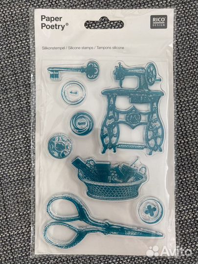 Силиконовый штамп для скрапбукинга Pape Poetry 9*1
