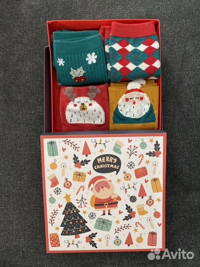 Новогодние носки подарочная упаковка