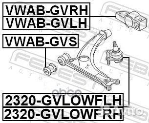 Сайлентблок vwab-gvlh vwabgvlh Febest