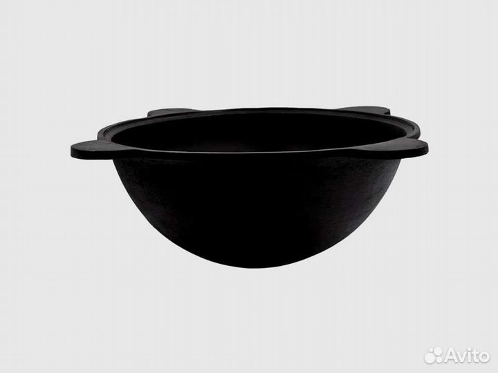 Казан чугунный 8 литров, круглое дно