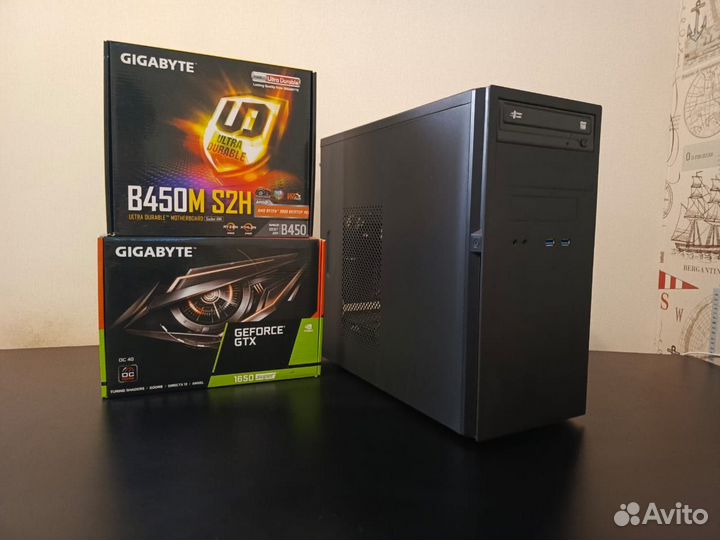 Игровой Пк ryzen 5 3400G + GTX 1650super + 16gb