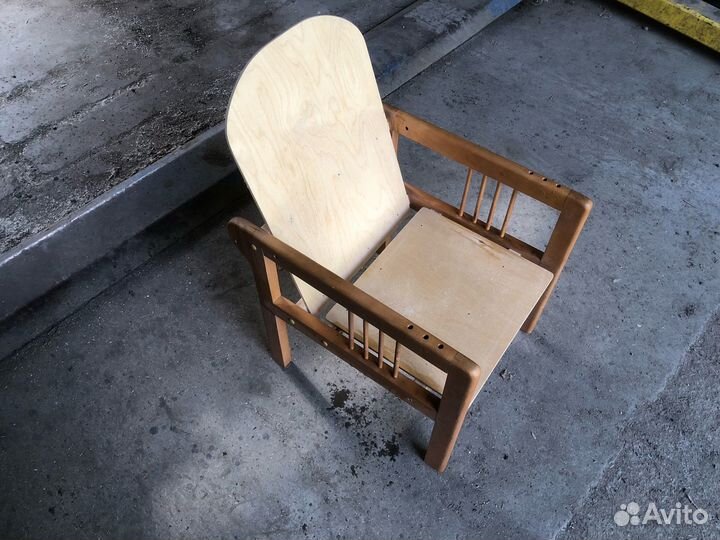 Стул детский дерево (со съёмной накидкой)